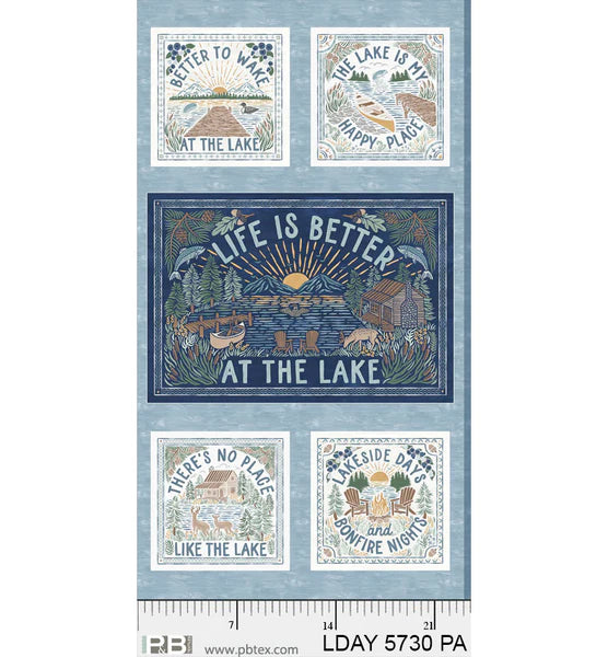 Lakeside Days Lake Life Blocks Panel