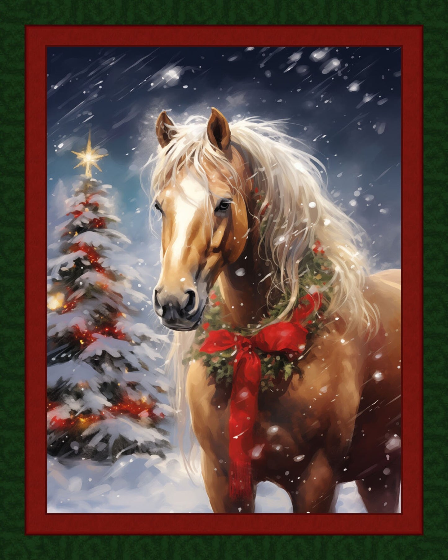 Christmas Horse Panel