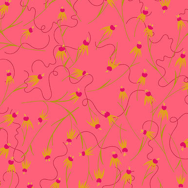 Wildflower by Alison Glass Coneflower Coral
